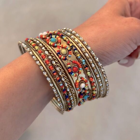 Bracelets stacking. total 12 bracelets - Picture 1 of 8